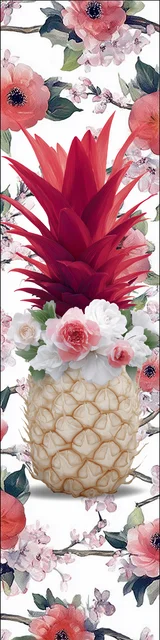 Free pineapple bookmark featuring a beautiful pineapple on a light background